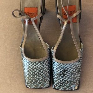 Goffredo fantini square toe sling backs 37.5